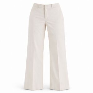 Banana Republic Wool Tuxedo Pants Cream Off-White Lined Trousers Size 8